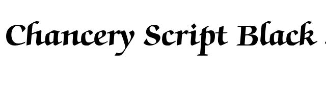 Chancery Script Black SSi Bold font preview