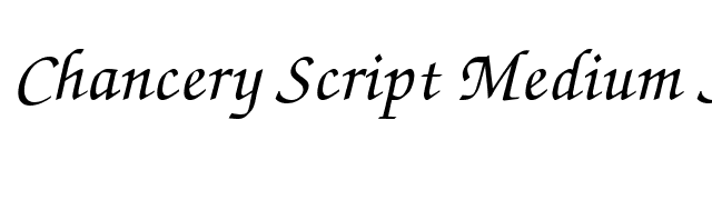 Chancery Script Medium SSi Medium font preview