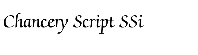 Chancery Script SSi font preview