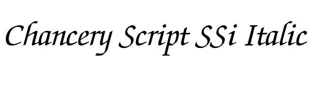 Chancery Script SSi Italic font preview