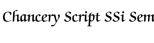 Chancery Script SSi Semi Bold font preview