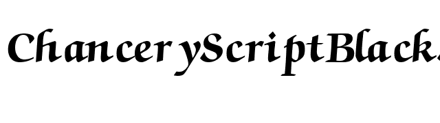 ChanceryScriptBlackSSK font preview