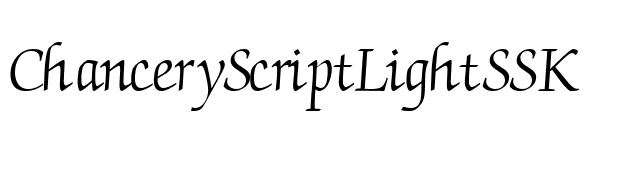 ChanceryScriptLightSSK font preview