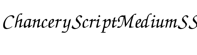 ChanceryScriptMediumSSK Italic font preview