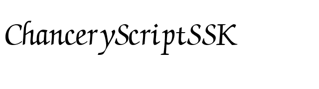 ChanceryScriptSSK font preview