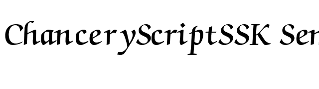 ChanceryScriptSSK SemiBold font preview