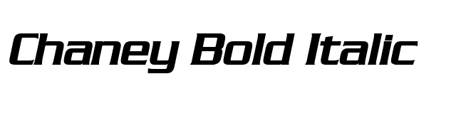 Chaney Bold Italic font preview