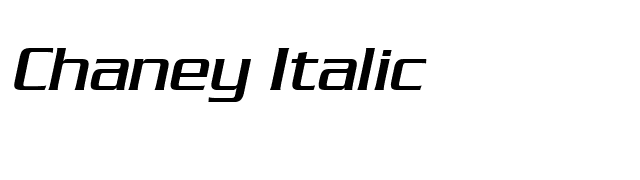 Chaney Italic font preview