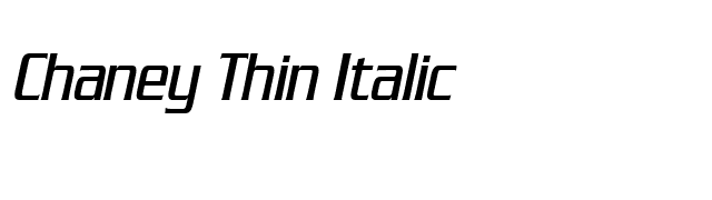 Chaney Thin Italic font preview