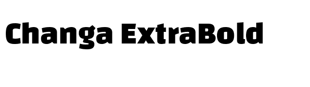 Changa ExtraBold font preview