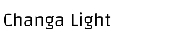 Changa Light font preview