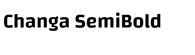 Changa SemiBold font preview