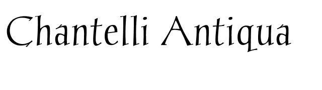 Chantelli Antiqua font preview