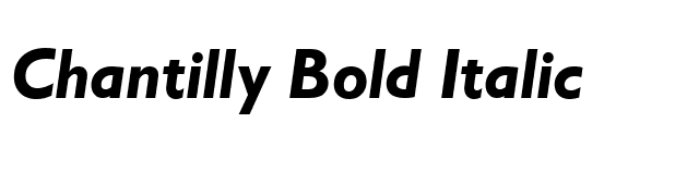 Chantilly Bold Italic font preview