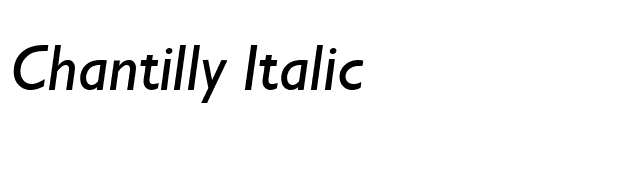 Chantilly Italic font preview