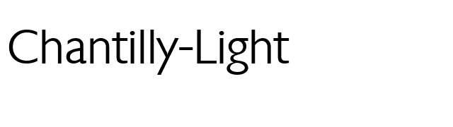 Chantilly-Light font preview