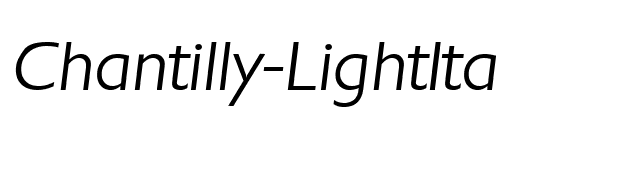 Chantilly-LightIta font preview