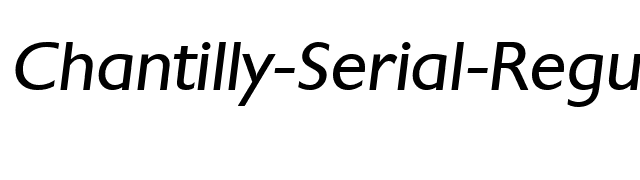 Chantilly-Serial-RegularItalic font preview