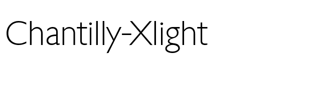 Chantilly-Xlight font preview