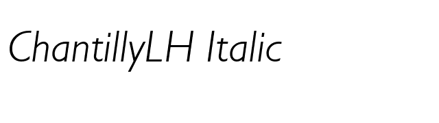 ChantillyLH Italic font preview