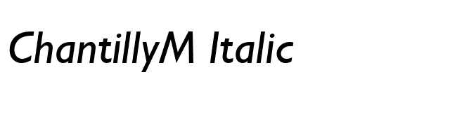 ChantillyM Italic font preview