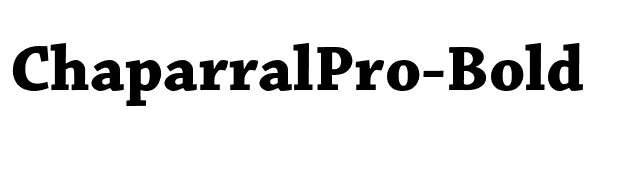 ChaparralPro-Bold font preview