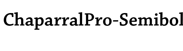 ChaparralPro-Semibold font preview