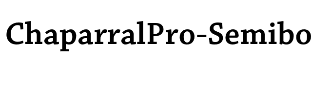 ChaparralPro-SemiboldCapt font preview