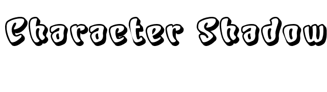 Character Shadow font preview