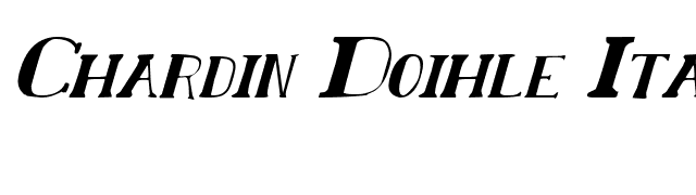 Chardin Doihle Italic font preview