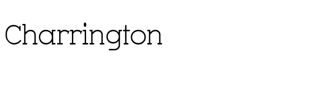 Charrington font preview