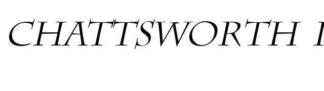 Chattsworth Italic font preview