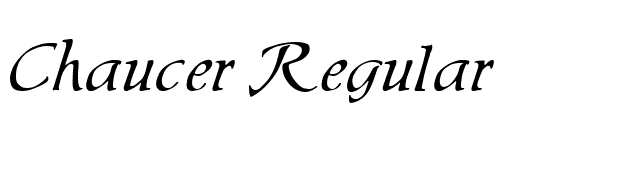 Chaucer Regular font preview