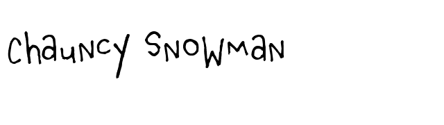 Chauncy Snowman font preview