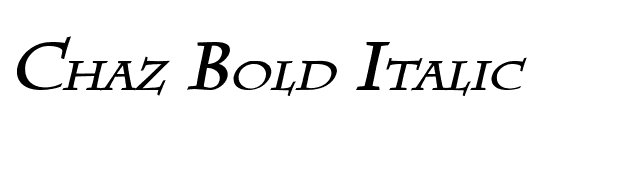 Chaz Bold Italic font preview