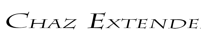 Chaz Extended Italic font preview