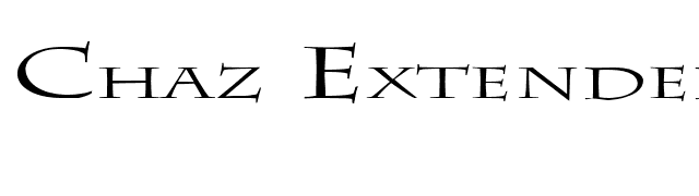 Chaz Extended Normal font preview