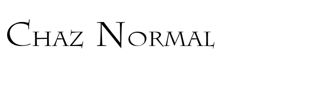 Chaz Normal font preview