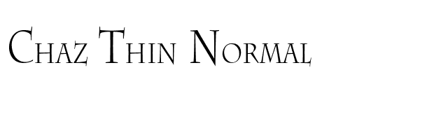 Chaz Thin Normal font preview