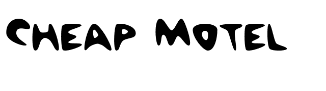 Cheap Motel font preview