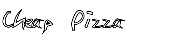 Cheap Pizza font preview