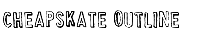 Cheapskate Outline font preview