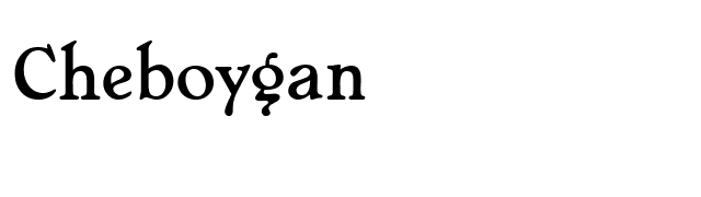 Cheboygan font preview