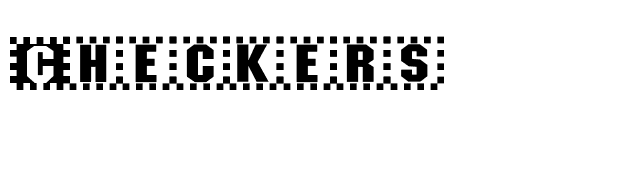 Checkers font preview