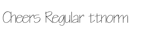 Cheers Regular ttnorm font preview