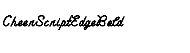 CheerScriptEdgeBold font preview