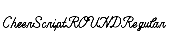 CheerScriptROUNDRegular font preview