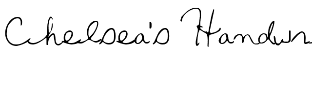 Chelsea's Handwriting font preview