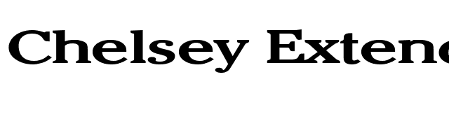 Chelsey Extended Bold font preview