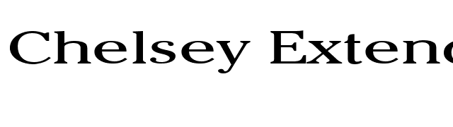 Chelsey Extended Normal font preview